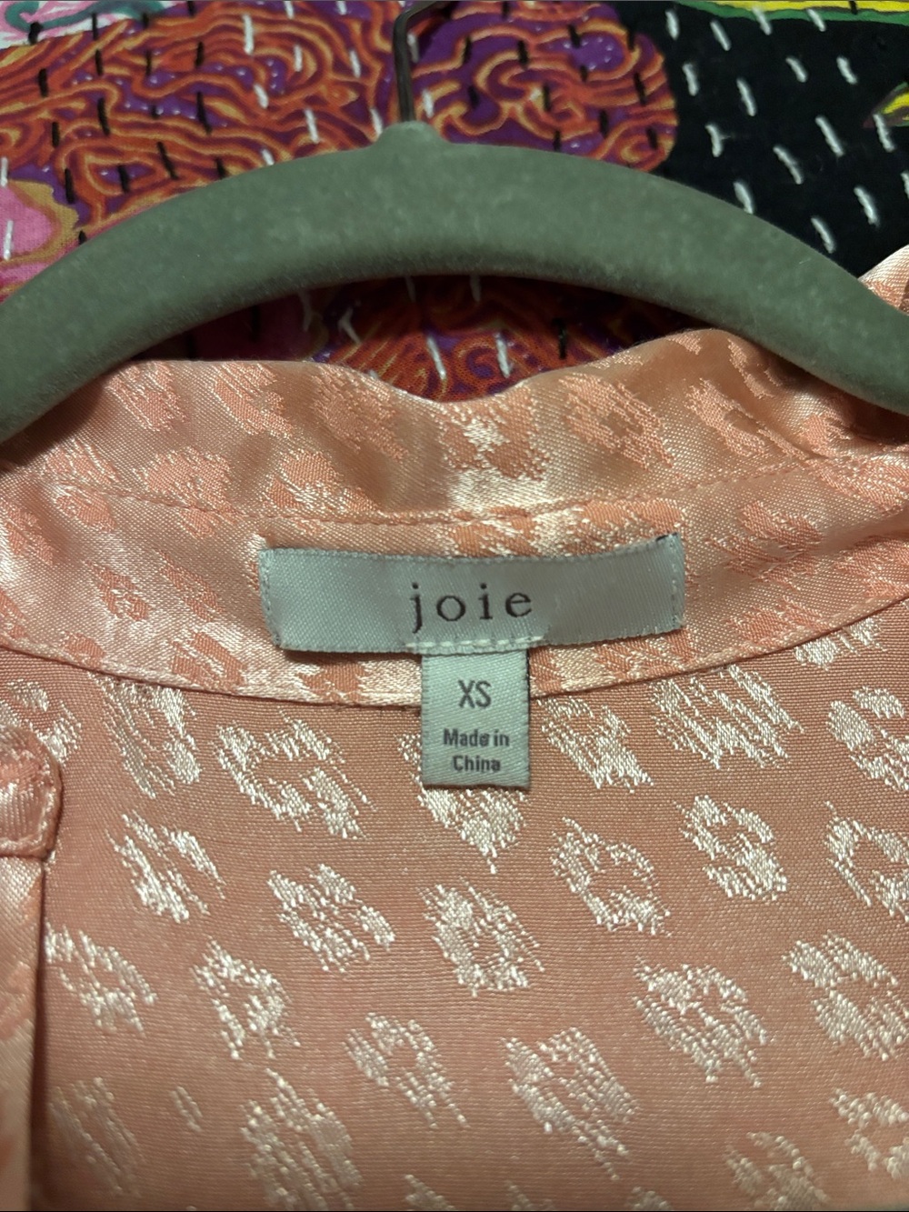 Joie Light Pink Satin Jacquard Girls' Top